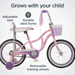 Schwinn Bloom 16 - In. Kid'S Bike with Training Wheels, Pink Child Bicycle