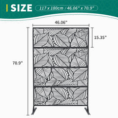 Accreate Decorative Wrought Privacy Screen - Easy Snap - Together Room Divider for Indoor/Outdoor Use, Breathable Wind - Resistant Partition with Anti - Tip Base (6x3.8ft)