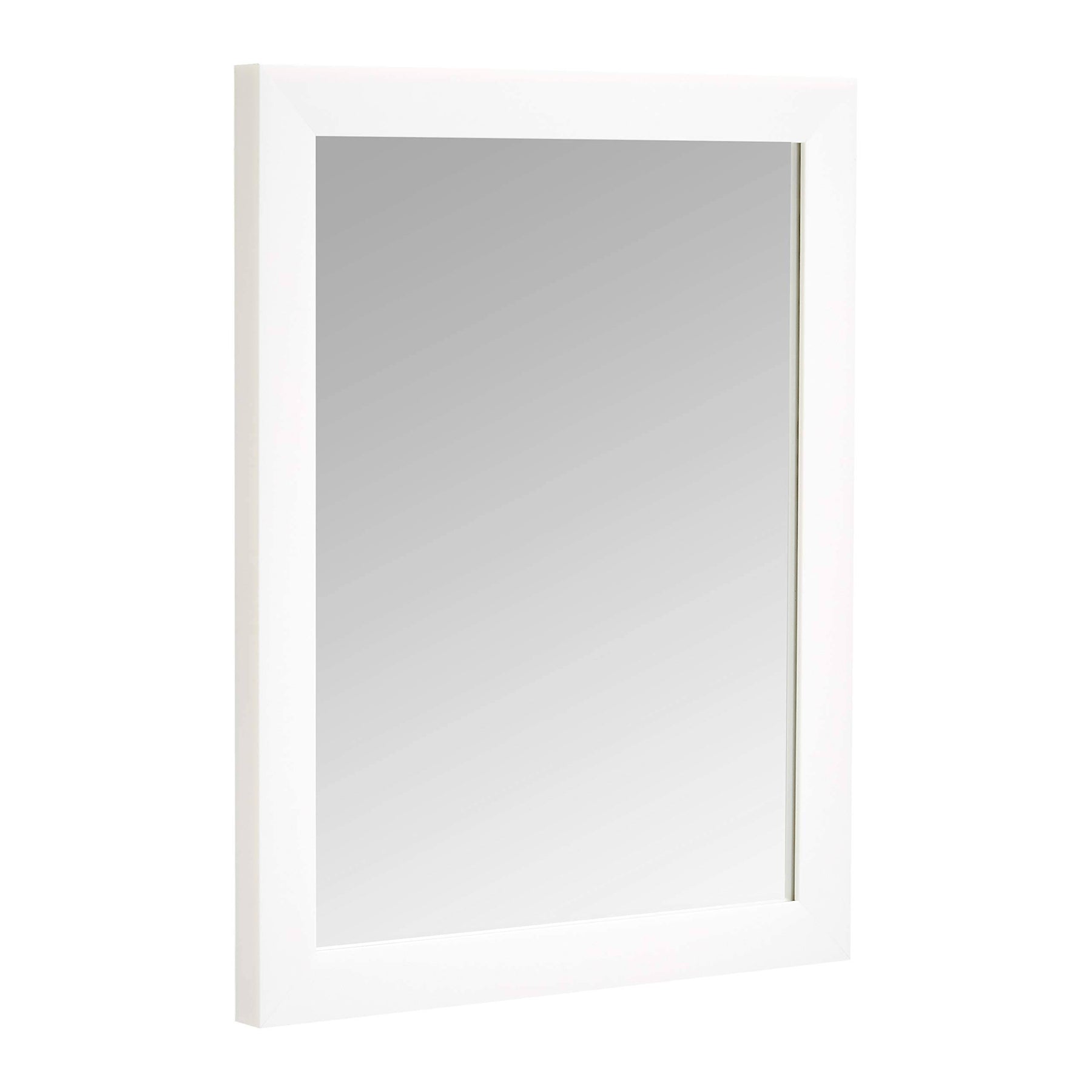 Basics Rectangular Wall Mirror 16 inch x 20 inch - Standard Trim, White