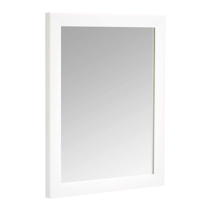 Basics Rectangular Wall Mirror 16 inch x 20 inch - Standard Trim, White