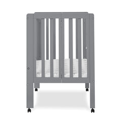 Delta Children Lee Portable Folding Mini Crib with 1.5 - Inch Mattress - Greenguard Gold Certified, Bianca White