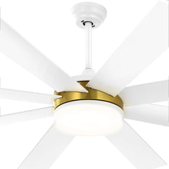 Dextrus 60 in Modern LED Outdoor/ Indoor Ceiling Fan with Remote Control