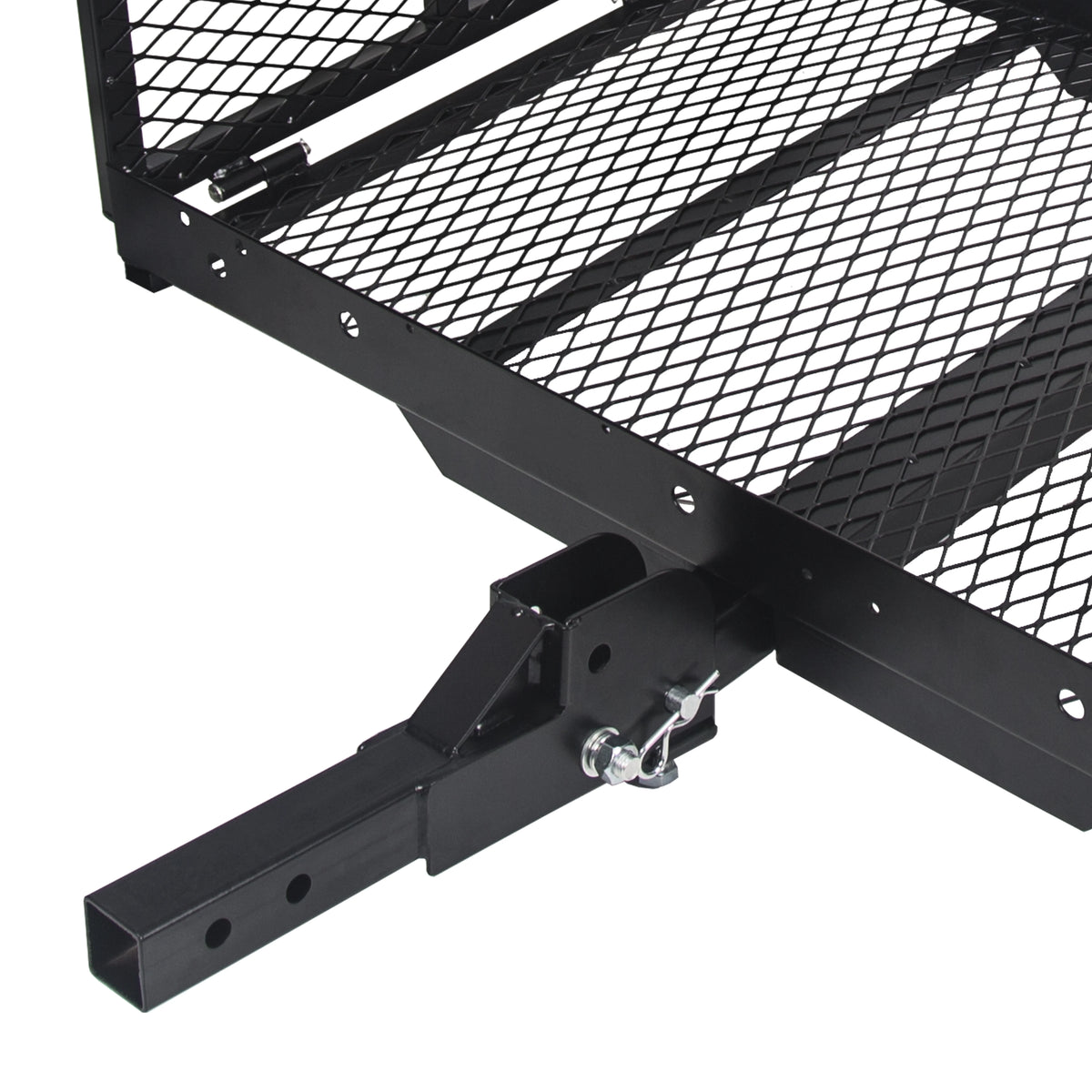 HECASA Hitch Mounted Cargo Carrier Mobility Scooter and Wheelchair Carrier Rack with Loading Ramp Luggage Basket Disability Medical Lift Rack