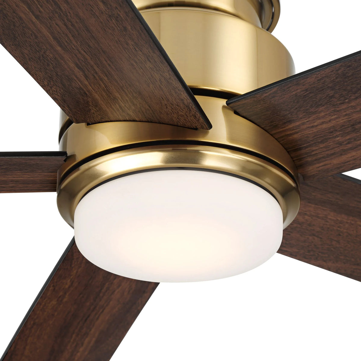 Casa Vieja 52" Grand Palm Indoor Outdoor Ceiling Fan 5 Blade LED Light Remote Control Soft Brass Finish Bedroom Hugger Damp Rated