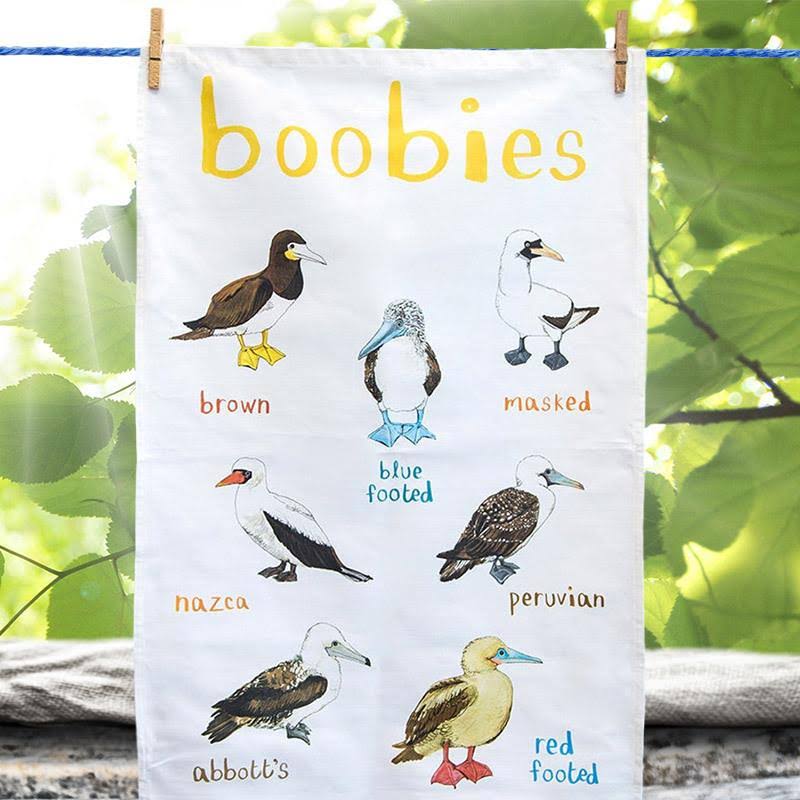 Fowl Language Tea Towels - Boobies | Kitchen Hand Towels