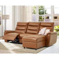 AECOJOY Power Reclining Sectional Sofa, PU Leather Sleep Sofa Bed with Storage Chaise