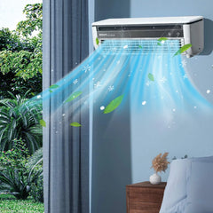 FYHALE 5, 000 BTU Wall Mounted Air Conditioner with Remote Control, Digital Display, Cool up to 150 Sq. Ft., Perfect for Small Bedroom, Living Room, Home Office, White