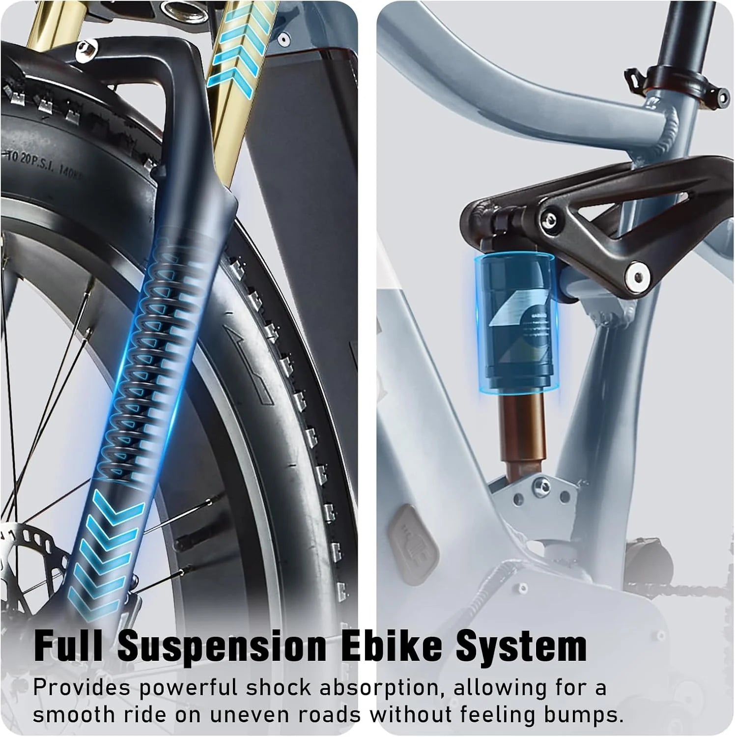 Dual Motors AWD 2000W Electric Bike for Adult 26'' UL2849 48V 30AH E - Mountain Bike 4.0 Fat Tire up to 35MPH&120miles Long Range Off - Road Ebike Dual Hydraulic Disc Brakes&Ful Suspension Electric Bicyc