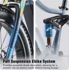 Dual Motors AWD 2000W Electric Bike for Adult 26'' UL2849 48V 30AH E - Mountain Bike 4.0 Fat Tire up to 35MPH&120miles Long Range Off - Road Ebike Dual Hydraulic Disc Brakes&Ful Suspension Electric Bicyc
