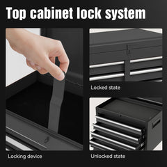 AECOJOY 5-Drawer Rolling Tool Chest Storage Cabinet with Detachable Top Tool Box