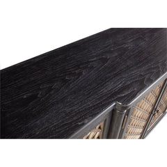 Bassett Mirror Groveland 6 - Shelf Wood Server with Metal Accents in Black