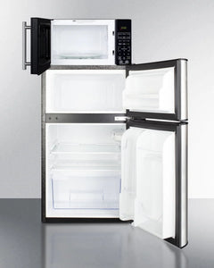 Summit Appliance 2 Door Microwave & Refrigerator - Freezer Combination with Allocator