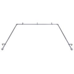 Decopolitan Bay Window Single Rod Set, Antique Silver