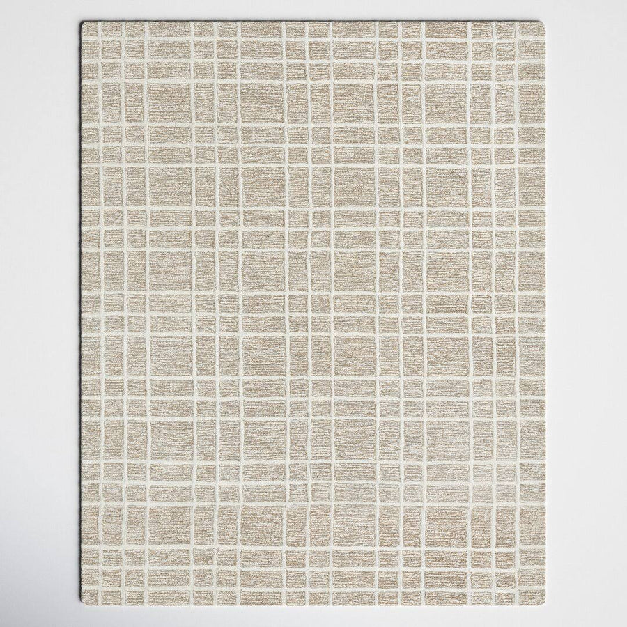 Alec Plaid Handmade Tufted Wool Brown Area Rug Joss & Main Rug Size: Rectangle 7'9" x 9'9"