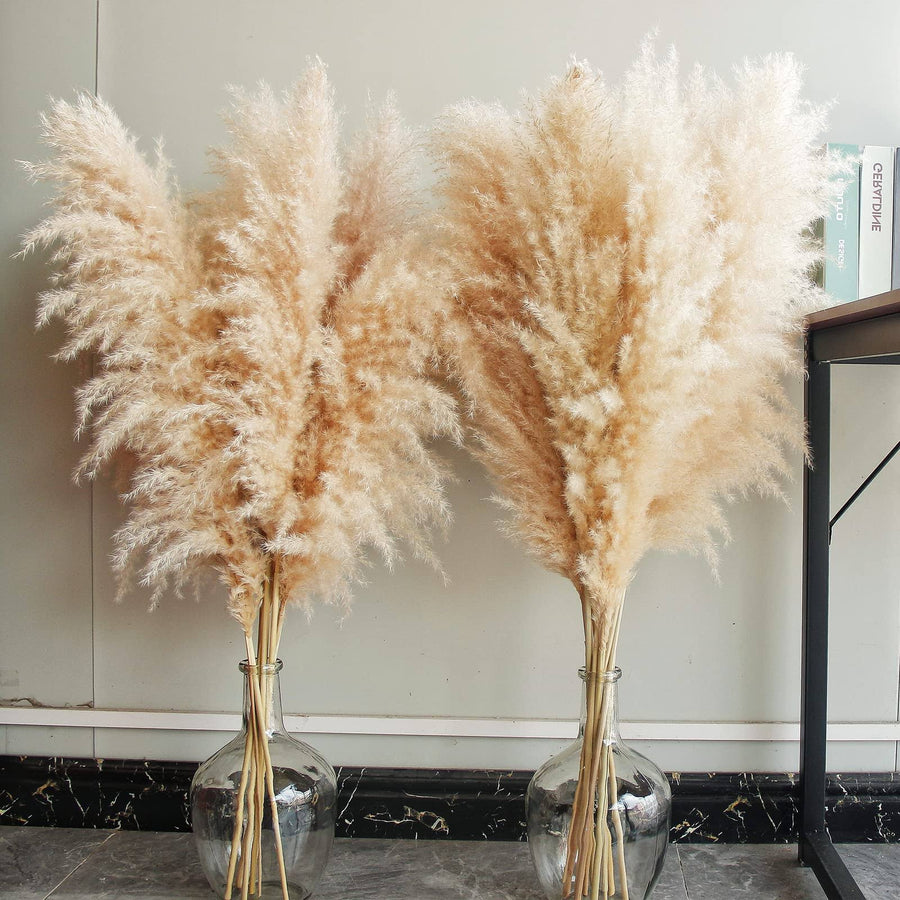 Bannifll 40" inch 10 Stems Natural Pampas Grass Decor Tall, Pompas Grass, Tall Pampas Grass for Wedding, Party, Farmhouse, Boho Home Decor