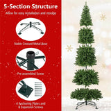 12 FT Pre-Lit Artificial Christmas Tree with Quick Power Connector, 1030 Warm White LED Lights, 2536 Tips & Hinged for Indoor Outdoor Decoration