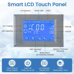 450 LBS/24H Commercial Split Ice Maker, Stainless Steel Ice Machine with 250 LBS Storage Bin, Self-Cleaning & Air Cooled for Restaurant Bar Cafe Hotel
