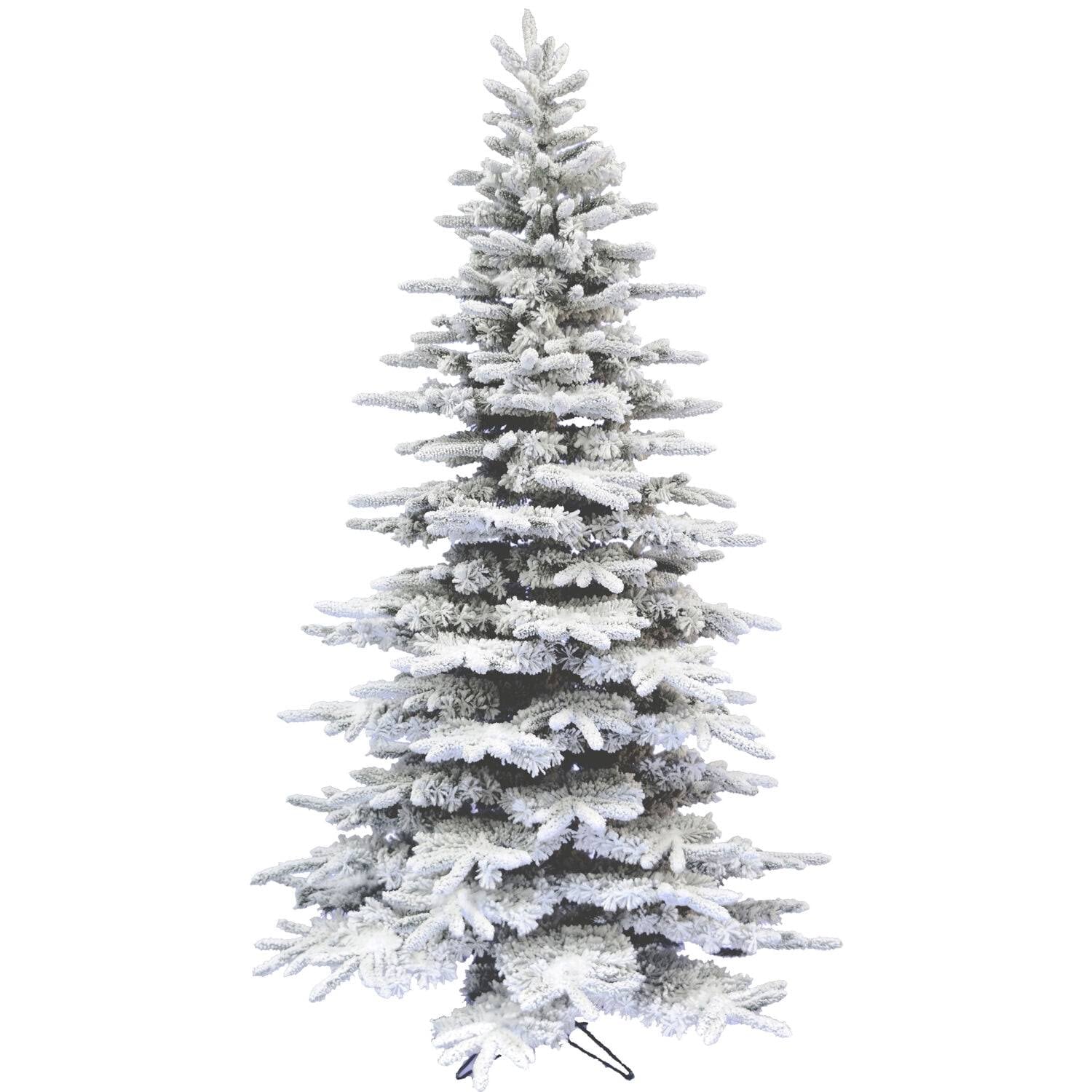 Fraser Hill Farm 10-ft. Flocked Pine Valley Christmas Tree