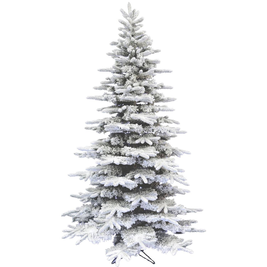 Fraser Hill Farm 10-ft. Flocked Pine Valley Christmas Tree