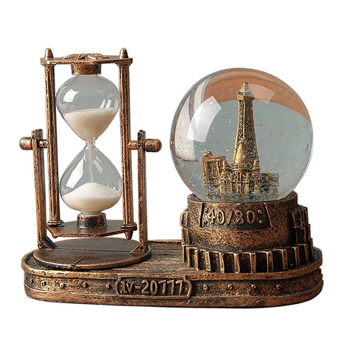 LED Music Crystal Snow Globe Home Decoration for Living Room Bedroom Book Shelf TV Cabinet Desktop Decor Statue Figurine Table Centerpieces