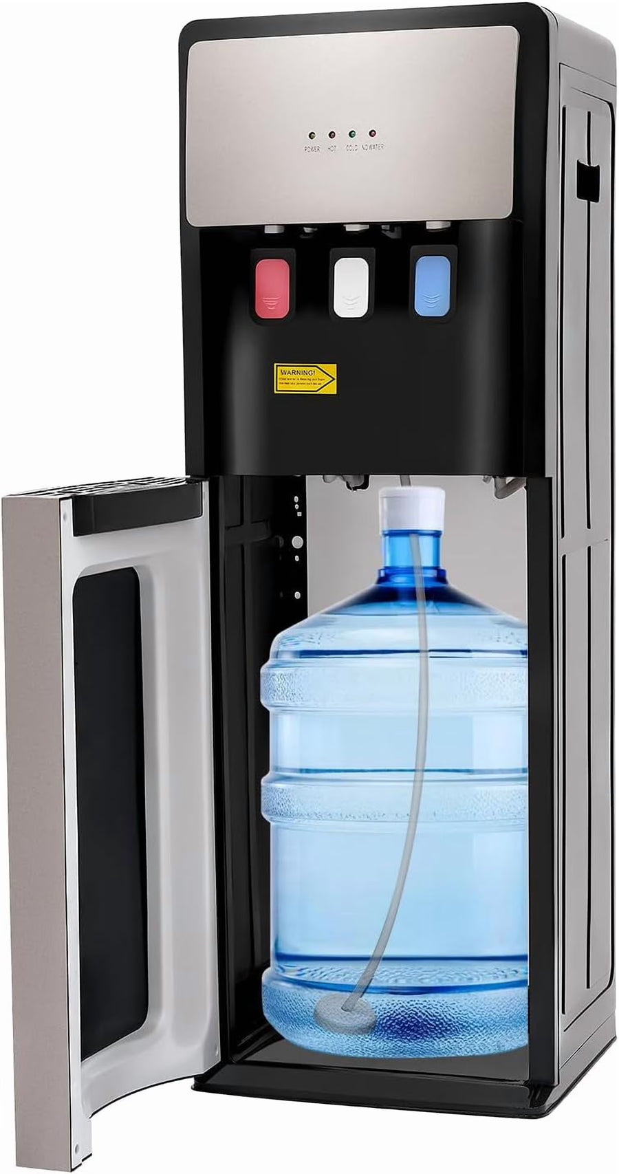 Bottom Loading Water Dispenser for 5 Gallon Bottle, 3 Temperature Settings (Hot, Room & Cold Water), 110V US Plug, 5 L/H Rapid Heating, 0.53gal/H Cooling, Anti - Scald Design for Home/Office (Grey)