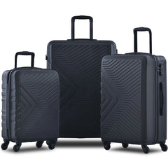 3 Piece Blue Luggage Travel Set, 20" 24" 28" Carry on Luggage with Spinner Wheels, Lightweight Hard Case Luggage Travel Suitcase Christmas Gifts for Business Trip Holiday Travel Cruise