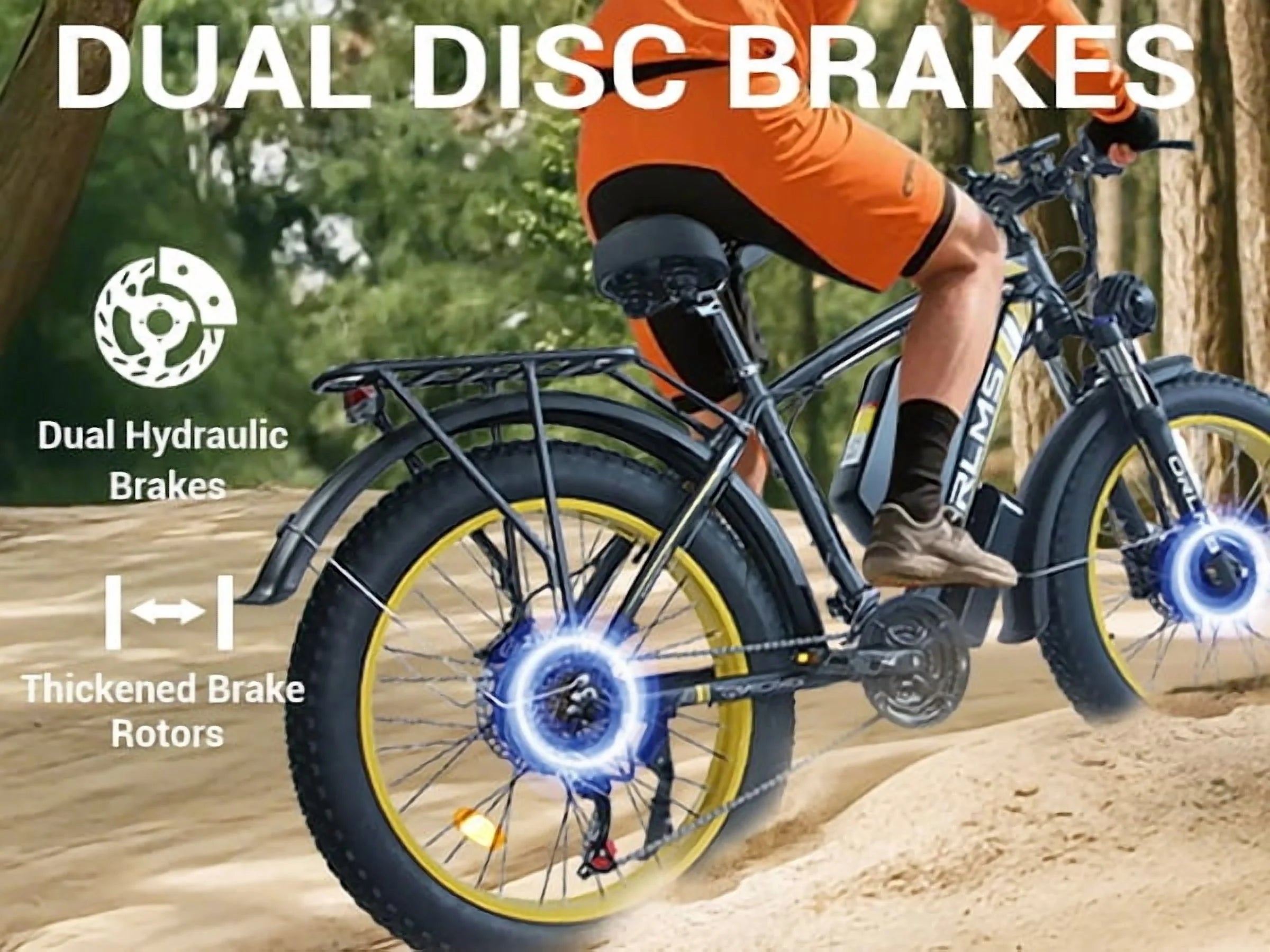 Peak 5000W - Electric - Bike for Adults - Men, Dual - Motor - Ebike 50MPH - Hunting - Ebike, 60V 25AH Long Range Dirtbike, 26" x 4.0 Fat - Tire - Electric - Bicycle, AWD 21 - Speed Mountain Bike for Off - Road Snow Sand