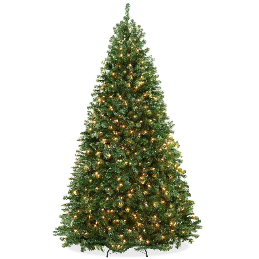 Casafield 6.5ft Pre-Lit Realistic Green Spruce Artificial Holiday Christmas Tree and Stand