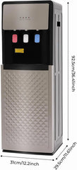 Bottom Loading Water Dispenser for 5 Gallon Bottle, 3 Temperature Settings (Hot, Room & Cold Water), 110V US Plug, 5 L/H Rapid Heating, 0.53gal/H Cooling, Anti - Scald Design for Home/Office (Grey)