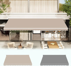 AECOJOY Retractable Awning Replacement, Sunshade Canopy for Patio Outdoor Awning (Without Frame), 280g/㎡ Polyester Fabric Cover