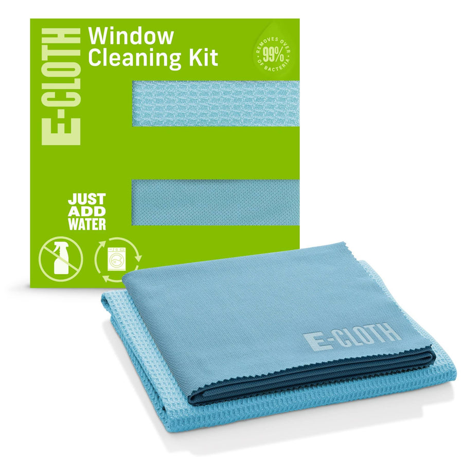 E-Cloth Glass Cleaner, Window Cleaning Kit, Premium Microfiber Window Cleaner, Great for Shower Glass Doors, Indoor & Outdoor Windows & Car