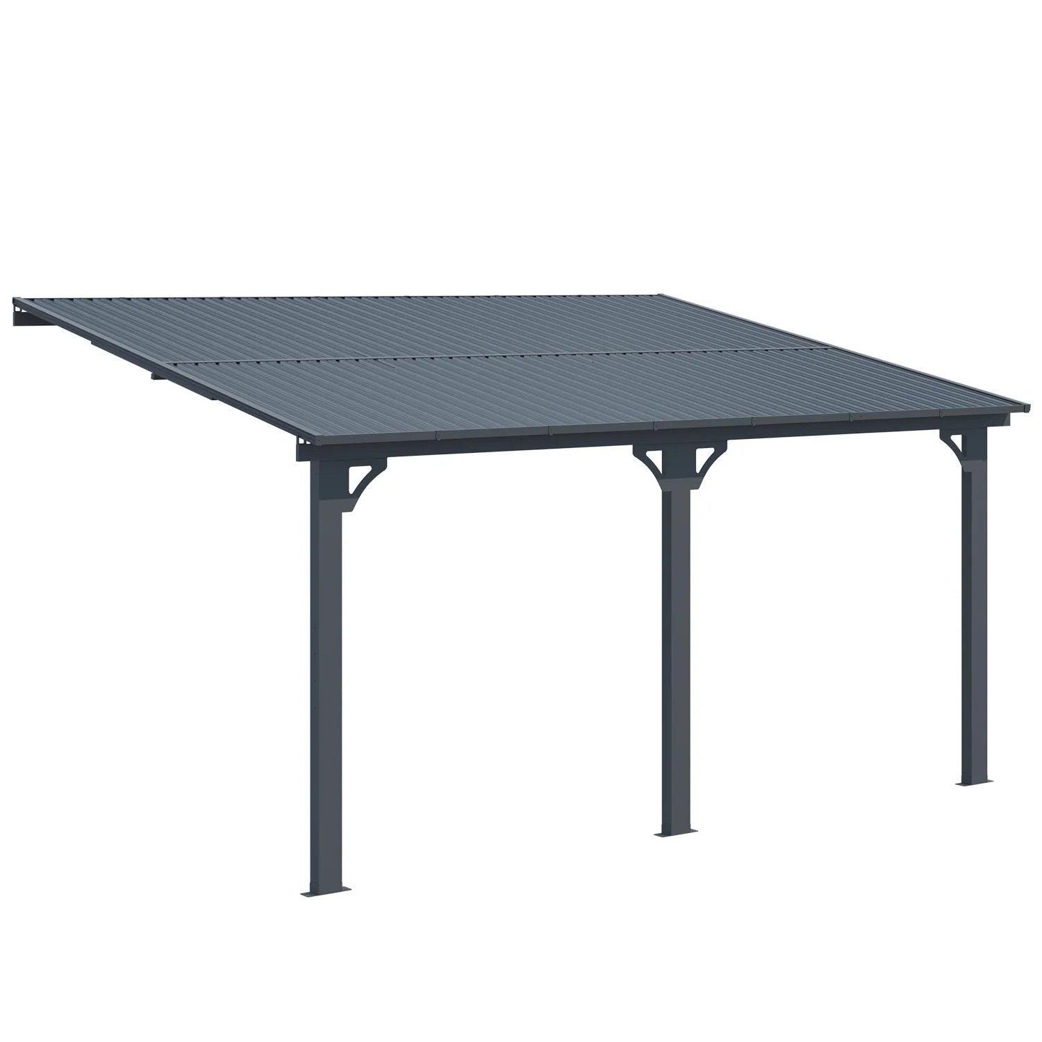 AECOJOY 14x10 Outdoor Hardtop Gazebo Adjustable Height (6.5-9.8Ft) Pergola for Patio