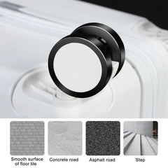 24 in Checked Luggage with Front Pocket, USB Charging Port, Built - in Lock Carry on Suitcase, Cup Holder and Phone Holder, Medium Hardside Suitcase with Spinner Wheels, White