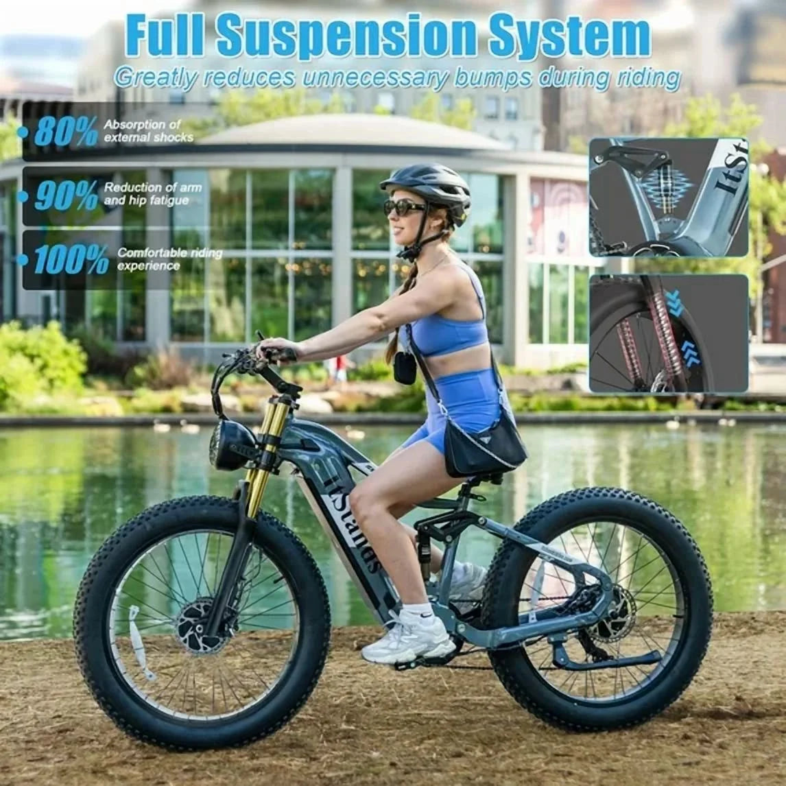 Dual Motors AWD 2000W Electric Bike for Adult 26'' UL2849 48V 30AH E - Mountain Bike 4.0 Fat Tire up to 35MPH&120miles Long Range Off - Road Ebike Dual Hydraulic Disc Brakes&Ful Suspension Electric Bicyc
