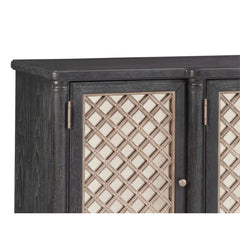 Bassett Mirror Groveland 6 - Shelf Wood Server with Metal Accents in Black