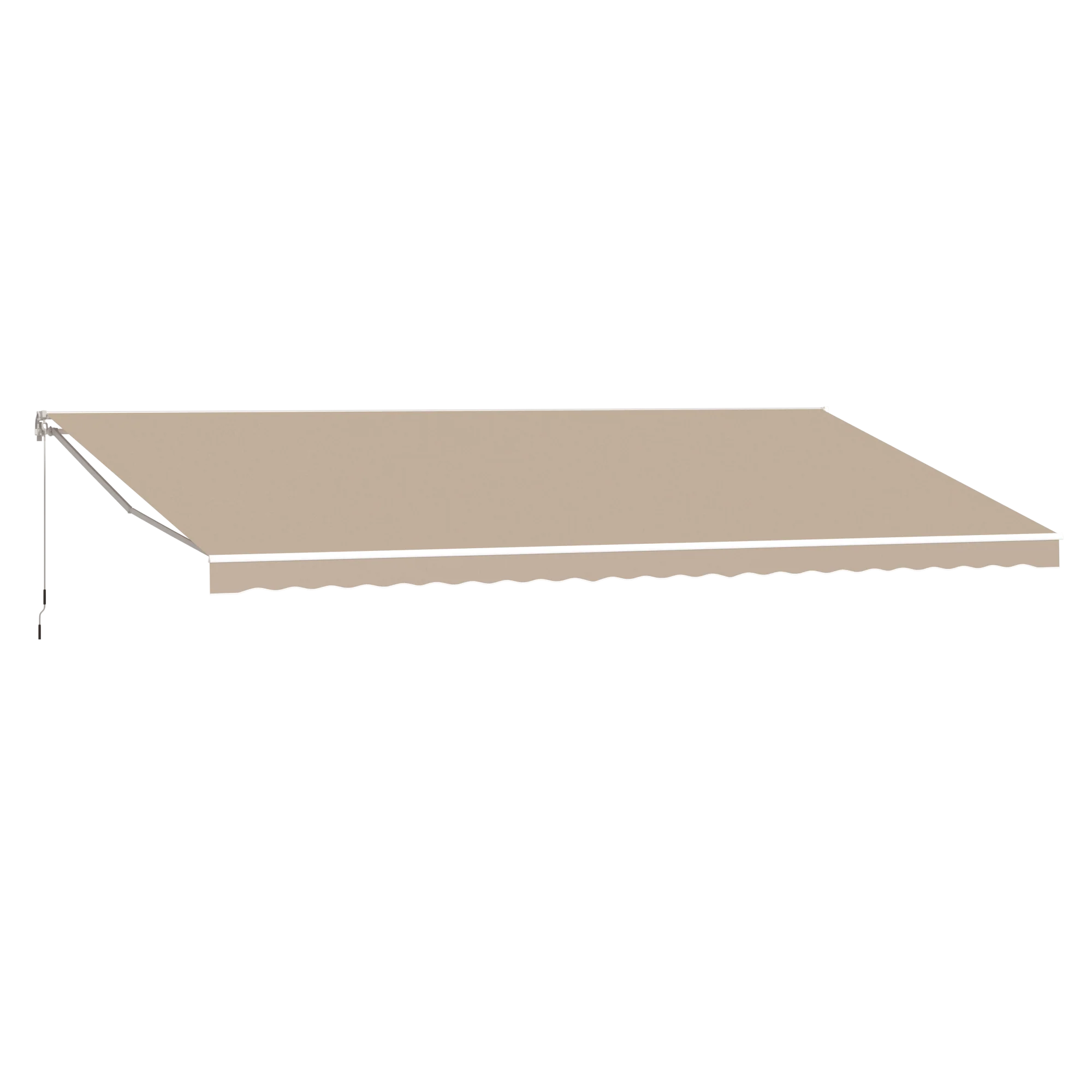 AECOJOY 20'x10' Manual Retractable Awning Sun Shade, Patio Awning Canopy