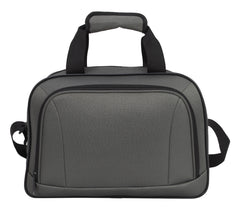 Protege 5 Piece Spinner Luggage Set, Includes 28 in Checked, 24 in Checked Bags, 20 in Carry - on, 15 in Boarding Tote and Matching Utility Bag, All Ages, Grey