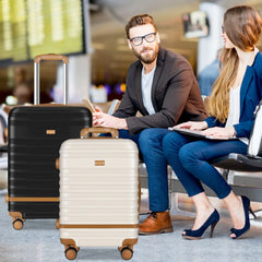 5 Piece Luggage Sets and Travel Duffel Bag, ABS Hardshell Hardside Checked Luggage with TSA Lock and Double Spinner Wheels Suitcase, Deep Blue