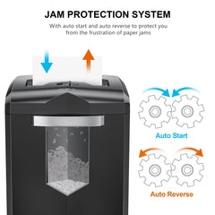 Bonsaii Paper Shredder 18 - Sheet Cross - Cut Shredder for Home Office with Wastebasket