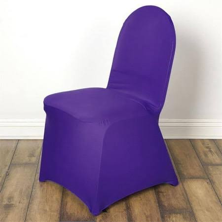Efavormart Purple Stretchy Spandex Fitted Banquet Chair Cover Dinning Event Slipcover for Wedding Party Banquet Catering