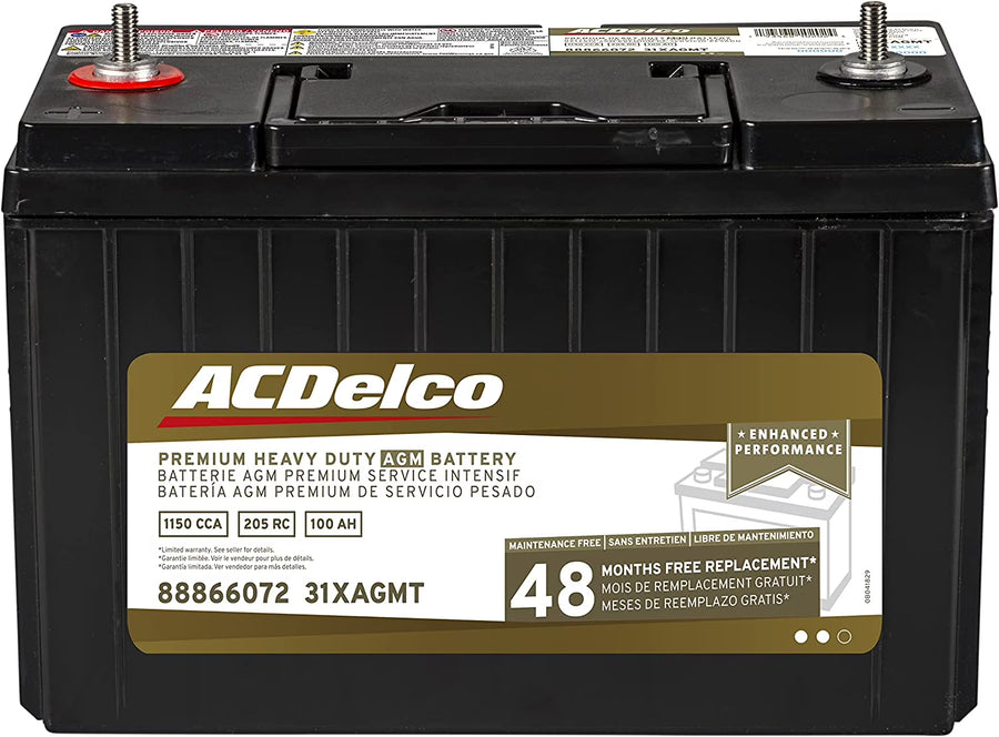 Acdelco Gold 31XAGMT 48 Month Warranty Premium Heavy Duty AGM BCI Group 31 Battery