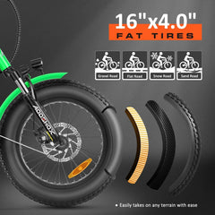 Addmotor M - 360II Semi - Recumbent Electric Trike, 85MI, Fat Tire 3 Wheel Electric Bike for Adults, 750W 48V 20ah Electric Tricycle for Seniors, 20" Electric Trike with Speed Differential, Green