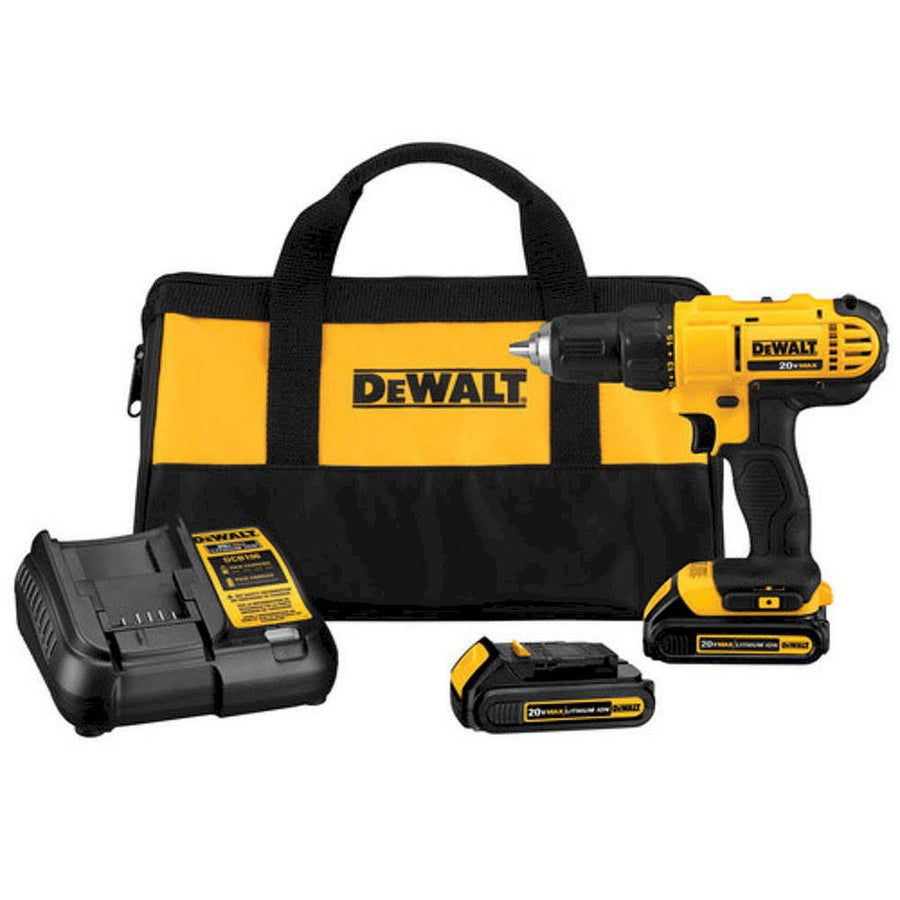 DeWalt DCD771C2R 20V Max Cordless Lithium-Ion 1/2 in. Compact Drill Driver Kit