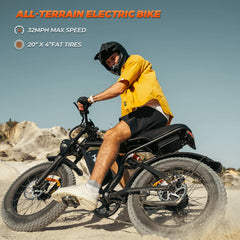 20" Fat Tire Electric Bike for Adults, 1500W Peak Adults Ebike, 48V 15ah Battery Electric Mountain Bike UL2849