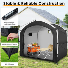 Tangkula Outdoor Portable Bicycle Storage Shelter Tent for 5 Bikes with 210D Oxford Fabric