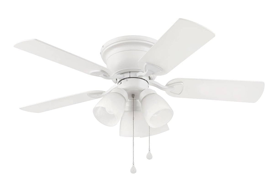 Harbor Breeze Centreville 42-in White Indoor Flush Mount Ceiling Fan with Light 40687