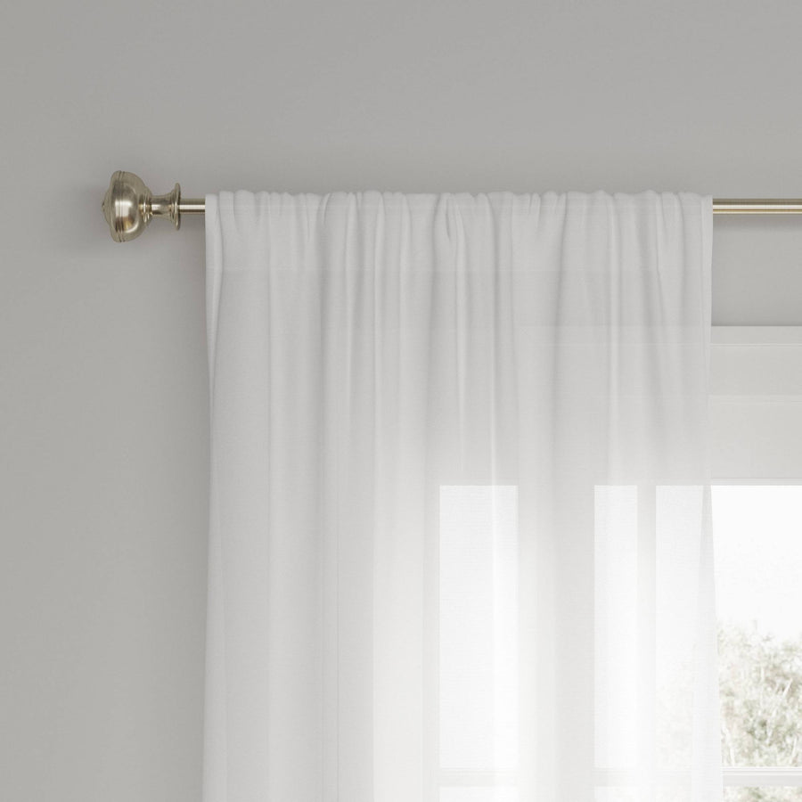54"x84" Light Filtering Farrah Window Curtain Panel White - Threshold