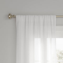 54"x84" Light Filtering Farrah Window Curtain Panel White - Threshold