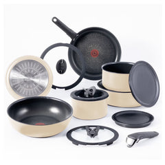 T - Fal Ingenio Expertise Nonstick 14 - Piece Cookware Set, Induction Oven Safe up to 500F, Detachable Handle, Onyx Black