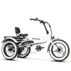 Addmotor M - 360II Semi - Recumbent Electric Trike, 85MI, Fat Tire 3 Wheel Electric Bike for Adults, 750W 48V 20ah Electric Tricycle for Seniors, 20" Electric Trike with Speed Differential, Green